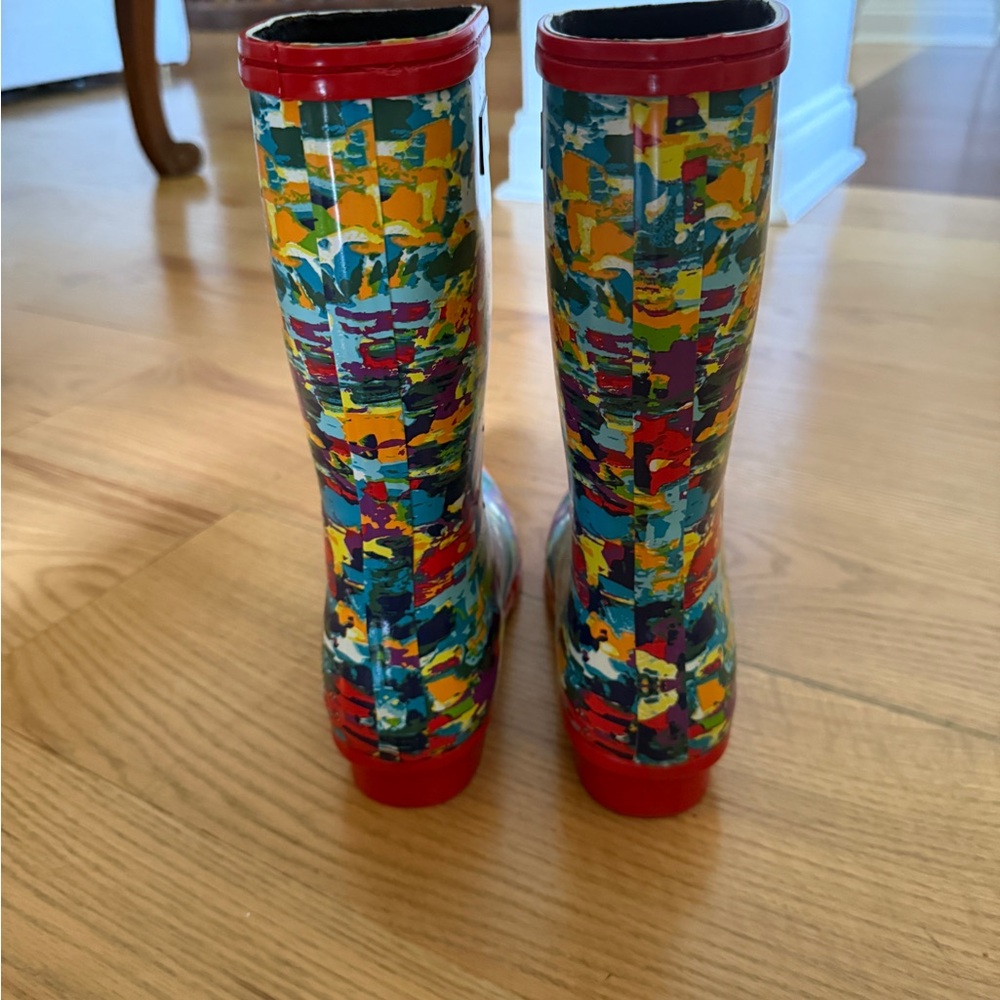 Roma Multicolor Artsy Women's Rain Boots 8 - Picture 4 of 9